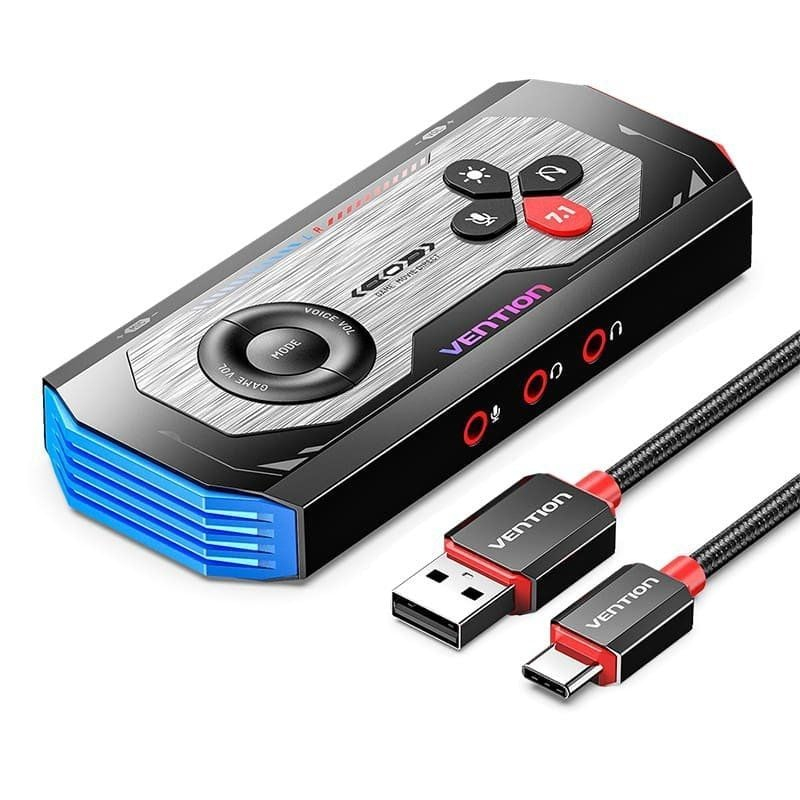 TARJETA SONIDO GAMING CON AMPLIFICADOR USB-C/M A 3xJACK3.5/H VENTION