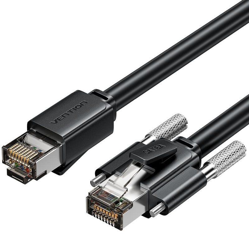 CABLE DE RED LATIGUILLO RJ45 CAT.6 SFTP AWG26 8 M NEGRO VENTION