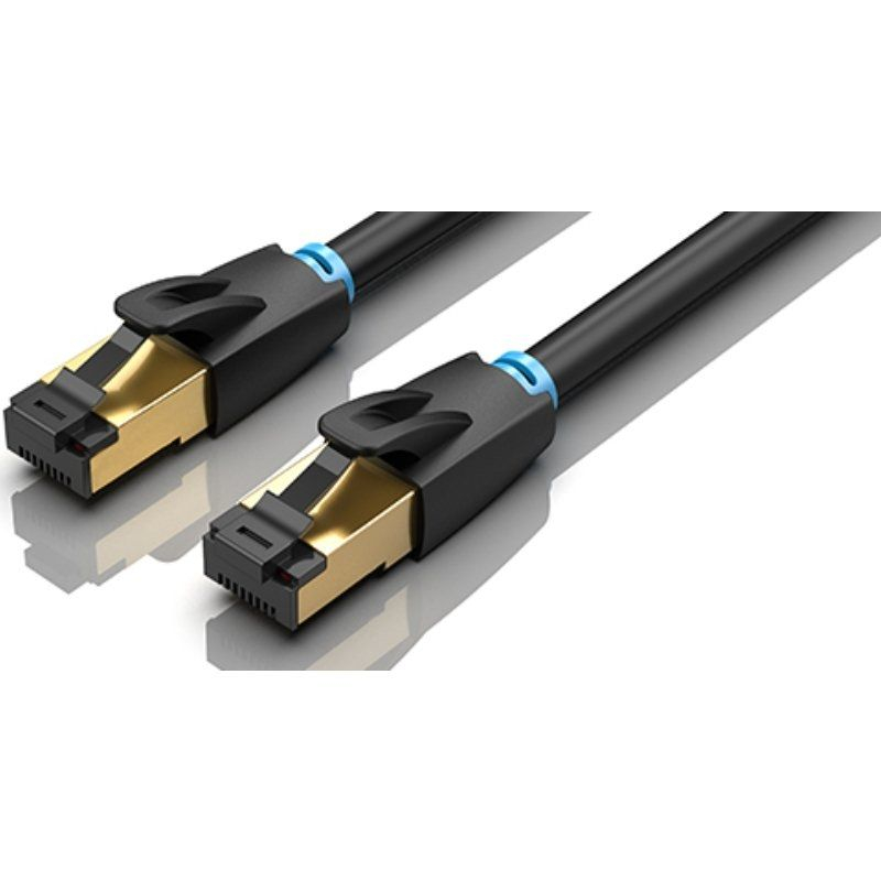 CABLE DE RED LATIGUILLO RJ45 CAT.8 SFTP AWG28 20 M NEGRO VENTION