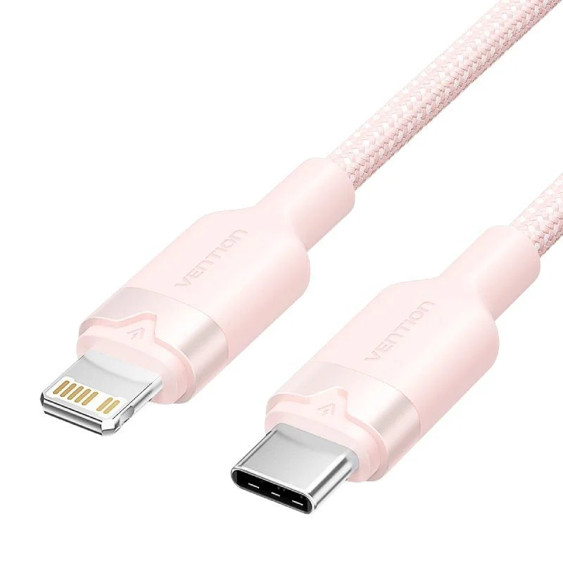 CABLE 2.0 USB-C A LIGHTNING 1 M ROSA VENTION