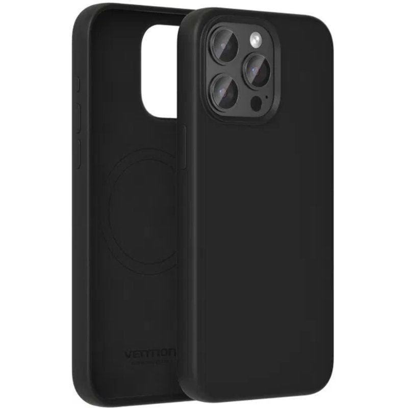 FUNDA SILICONA MAGSAFE IPHONE 14 PLUS NEGRO VENTION