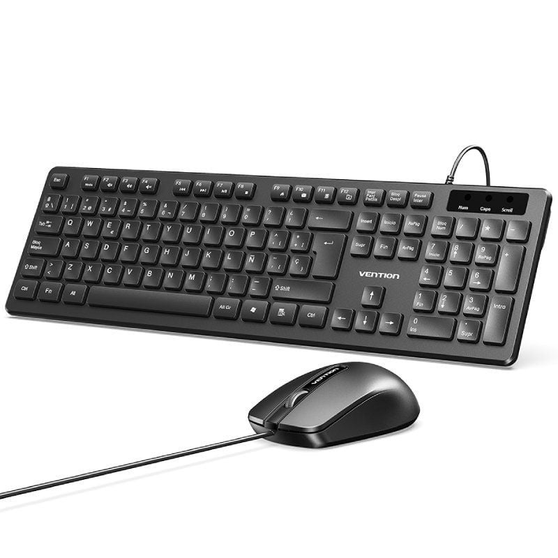 TECLADO + RATON WIRED KTCB0-ES NEGRO VENTION