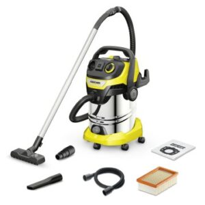 ASPIRADOR SOLIDOS Y LIQUIDOS KARCHER WD6PS DEPOSITO ACERO INOXIDABLE 30L FILTRO PLANO 1300W CABLE 6m
