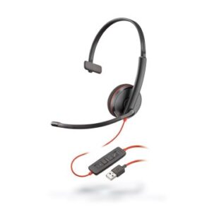 AURICULAR POLY BLACKWIRE 3210 MONAURAL USB-A (BULK)