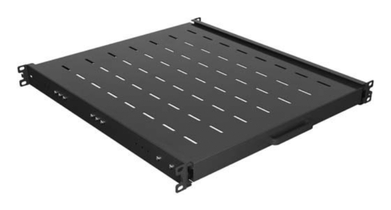 BANDELA LANBERG DESLIZANTE 1U 445X500MM HASTA 35KG RACK 19" NEGRO