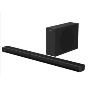 BARRA DE SONIDO MAS SUBWOOFER 2.1 AIWA HE-1200SW 120W 4x2 Y 2x1,5 + 60W5,25"x1 BT HDMI-ARC I-OPTICA