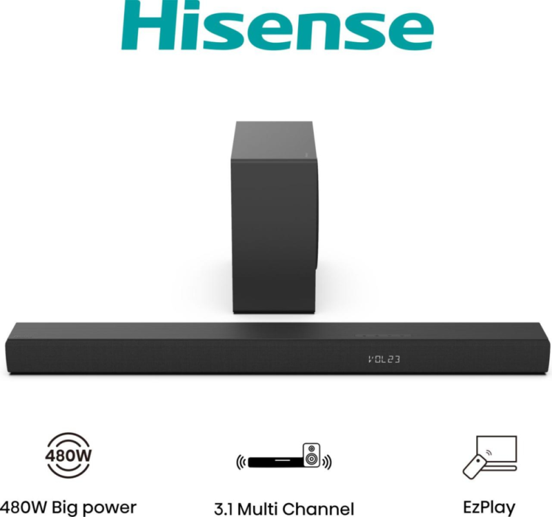 BARRA SONIDO HISENSE HS3100 3.1 480W BT