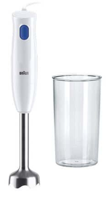 BATIDORA DE MANO BRAUN MQ1BOO0.001M CON VASO 600ML 750W