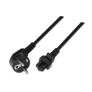 CABLE ALIMENTACION TREBOL CEE7 ACODADO M-C5H NEGRO 1.5M AISENS A132-0172
