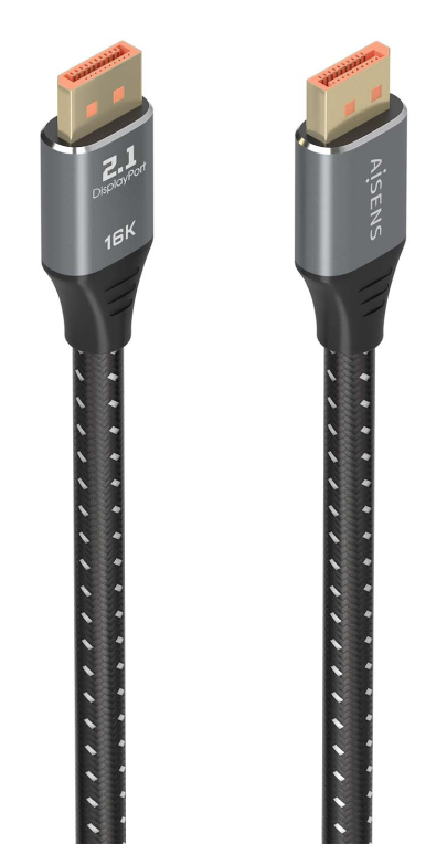 CABLE AISENS DISPLAYPORT V2.1 16K@60HZ 80GBPS DP/M-DP/M NEGRO 1.0M