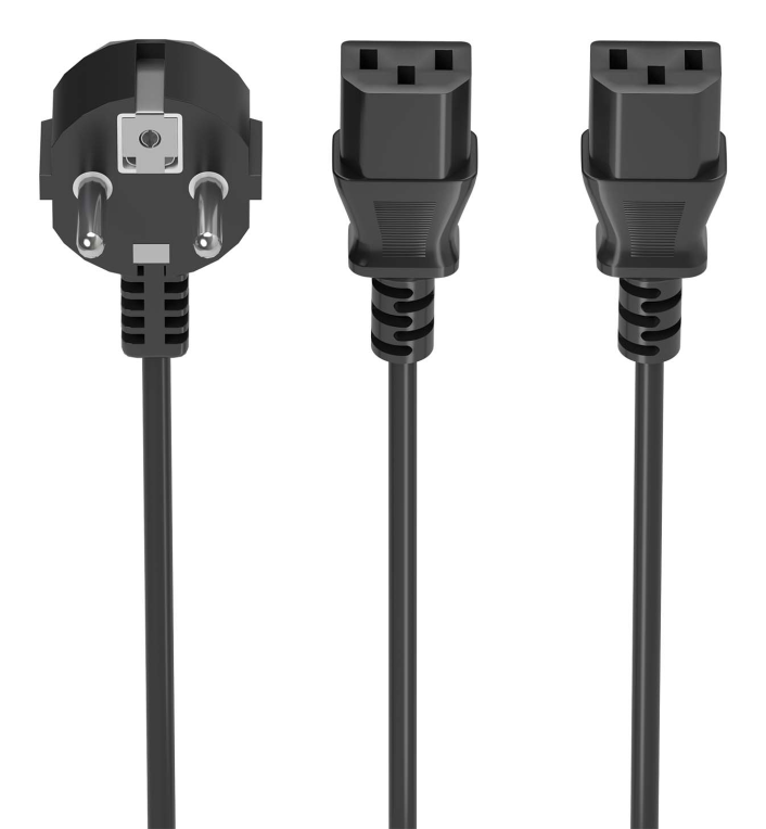 CABLE ALIMENTACION CPU AISENS CEE7/M-2XC13/H NEGRO 1,8mts