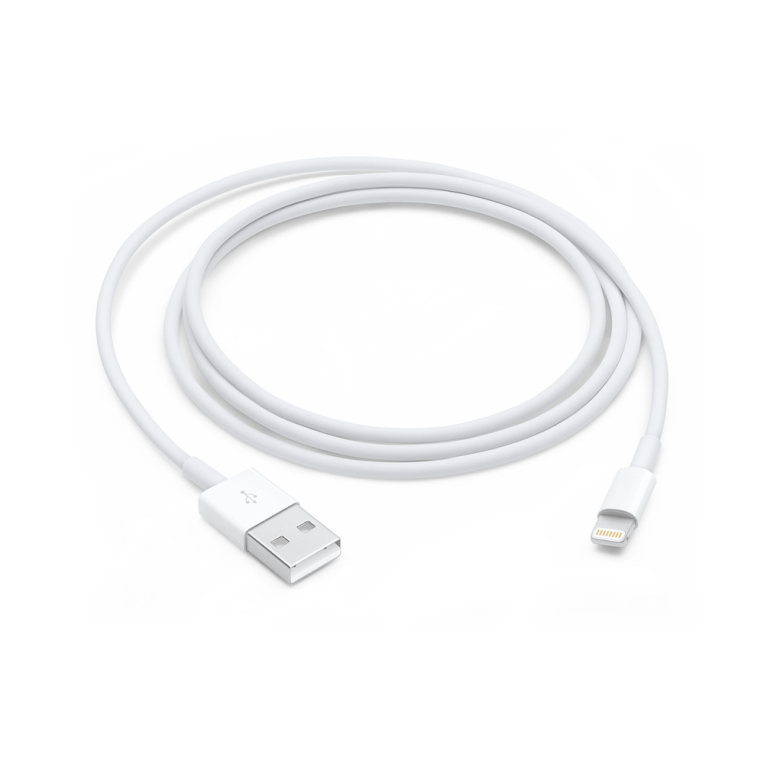 CABLE APPLE LIGHTNING TO USB BLANCO 1M
