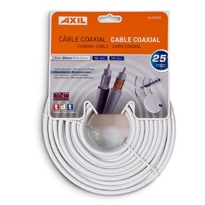 CABLE COAXIAL AXIL 25M SIN CONECTORES COLOR BLANCO