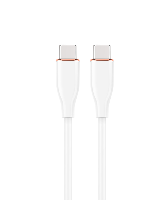 CABLE DE CARGA Y DATOS GEMBIRD (PD) TIPO-C SILICONA ALTA CALIDAD 1,5M BLANCO