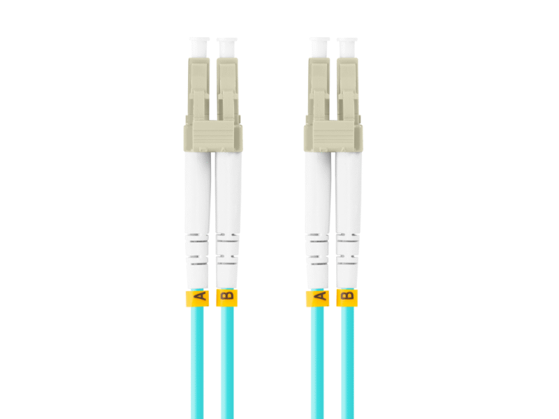 CABLE DE FIBRAOPTICA LANBERG 1M MULTI LC/UPC-LC/UPC DUPLEX OM3 50/125 LSZH  AZUL
