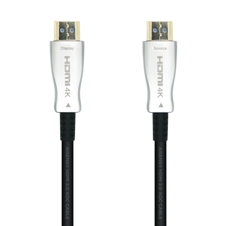 CABLE HDMI AISENS V2.0 OPTICO ACTIVO AOC 4K60HZ M/M 20M NEGRO