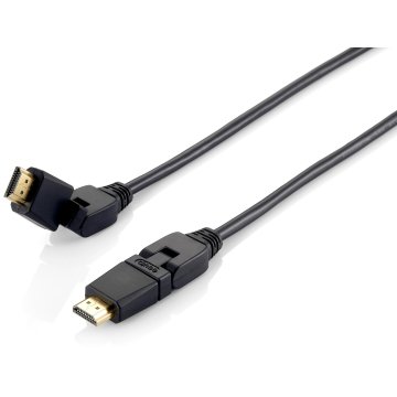 CABLE HDMI EQUIP HDMI 1.4 HIGH SPEED CON ETHERNET 5M CONECTOR PIVOTANTE 180º 119365