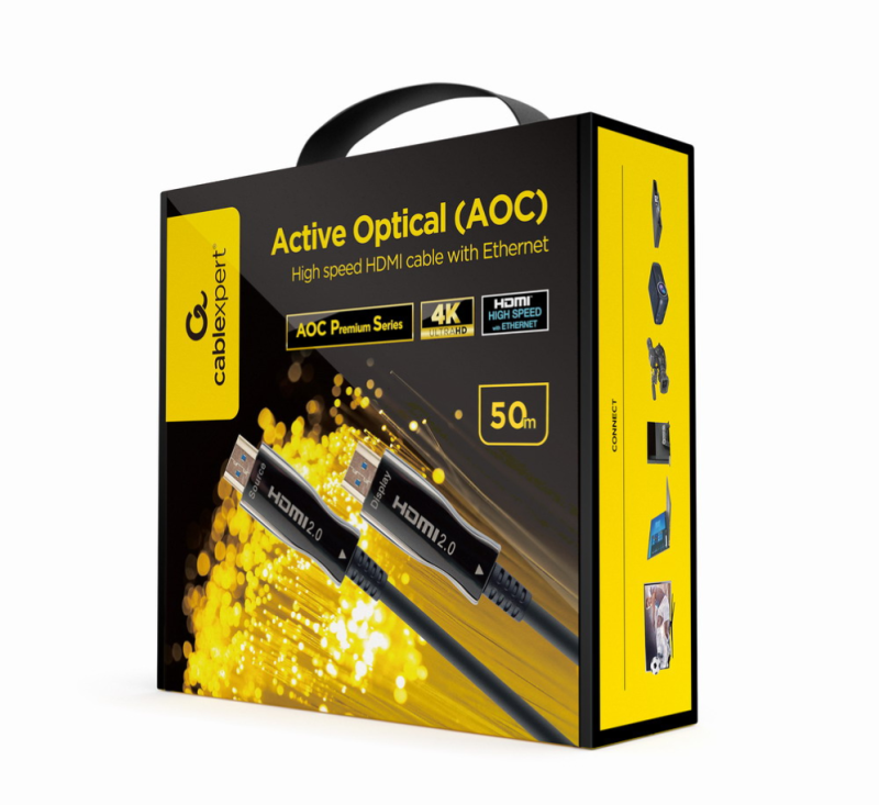 CABLE HDMI GEMBIRD  DE ALTA VELOCIDAD CON OPTICA ACTIVA AOC CON ETHERNET 50 M