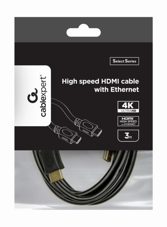 CABLE HDMI GEMBIRD MACHO MACHO 4K ALTA VELOCIDAD 3M "SELECT SERIES"