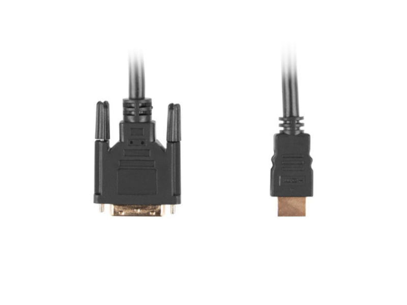 CABLE HDMI LANBERG MACHO/DVI-D 18+1 MACHO SINGLE LINK 0.5M NEGRO