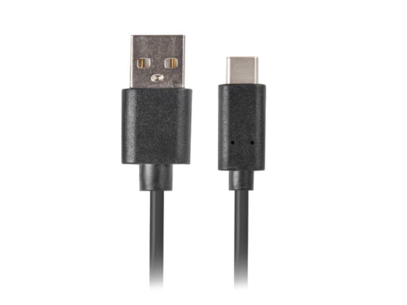 CABLE LANBERG USB C MACHO A USB A 2.0 MACHO 3M QC 3.0 NEGRO