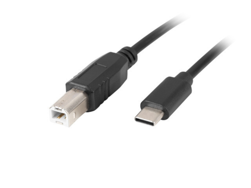 CABLE LANBERG USB C MACHO A USB B 2.0 MACHO 3M NEGRO