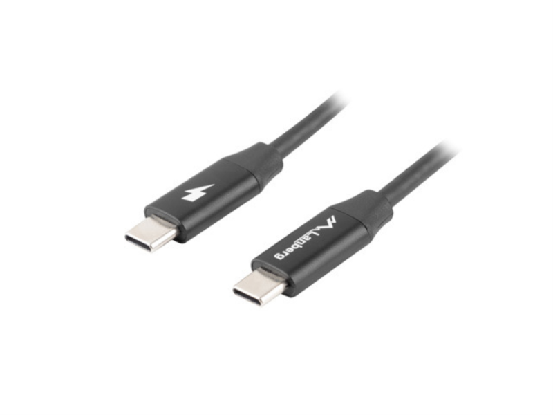 CABLE LANBERG USB C MACHO/MACHO 0.5M QUICK CHARGE NEGRO