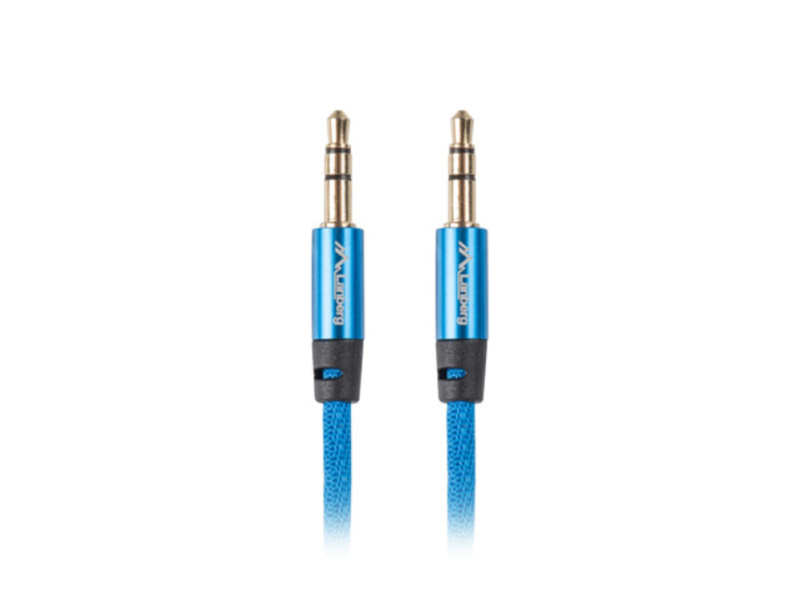CABLE MINIJACK LANBERG 3.5MM M/M 3 PIN 3M PREMIUM AZUL