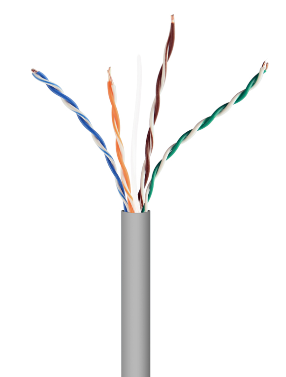 CABLE RED GEMBIRD UTP CAT5E SOLIDO CCA AWG24 BOBINA 305M GRIS