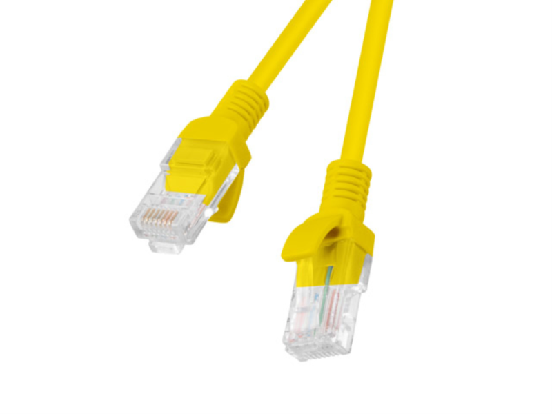 CABLE RED LANBERG LATIGUILLO CAT.6 UTP 5M AMARILLO FLUKE  PASSED
