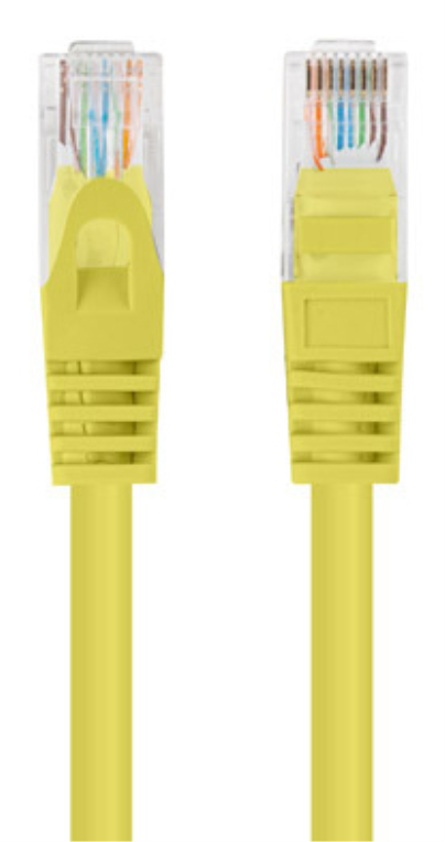 CABLE RED LANBERG LATIGUILLO CAT.6 UTP 7.5M AMARILLO FLUKE PASSED