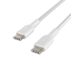 CABLE TRENZADO BELKIN CAB004BT1MWH BOOST CHARGE USB-C A USB-C 1m COLOR BLANCO