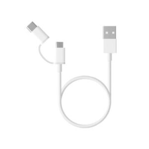 CABLE XIAOMI MI 2-IN-1 MICRO USB-C  BLANCO 1M