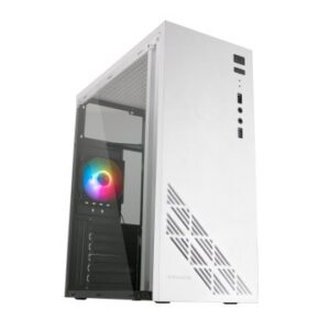 CAJA ATX SEMITORRE GAMING MARS GAMING MC100 WHITE FRONTAL Y CHASIS EN ACERO ULTRA-LIGERO 1xVENTILADO