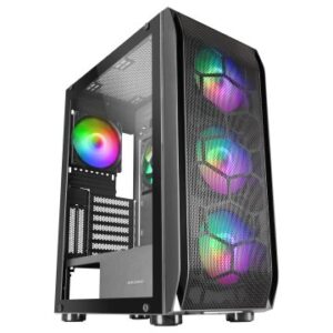 CAJA E-ATX TORRE GAMING MARS GAMING MC-KX XXL BLACK LATERAL CRISTAL TEMPLADO FRONTAL MESH INCLUYE 5