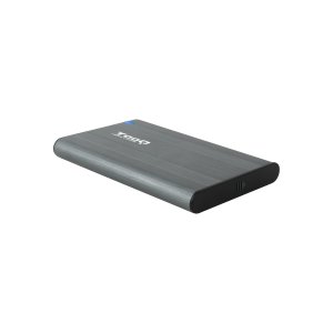CAJA EXTERNA 2.5" USB 3.0 TOOQ TQE-2503G GRIS PARA HD/SSD DE HASTA 9.5mm SATA USB 3.0/3.1 SIN TORNIL