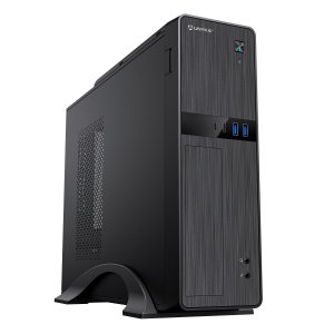 CAJA MICRO ATX SLIM UNYKA UK2011 TYPE C DISEÑO COMPACTO FUENTE SFX 450W FORMATO HORIZONTAL VERTICAL