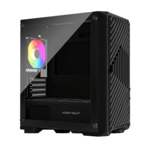 CAJA MICROATX KEEP OUT XC-220 GLASS 1x3.5” 2x2.5” 1xUSB2.0 2xUSB3.0 GPU MAX 330mm LAT CRISTAL TEMPLA