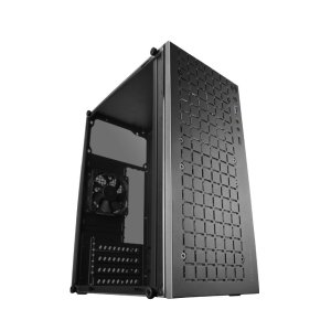 CAJA MICROATX GAMING MARS GAMING MC-1000 BLACK FRONTAL METAL-MESH VENTANA LATERAL COMPLETA SIN FUENT