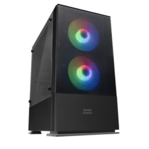 CAJA MICROATX GAMING MARS GAMING MCZ BLACK FRONTAL MESH CON 2xVENTILADOR RGB VENTANA LATERAL TOTAL U