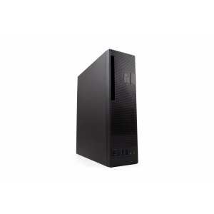 CAJA MICROATX SLIM COOLBOX T360 BLACK INTEGRA FUENTE TFX 80PLUS BRONZE POSICION VERTICAL Y HORIZONT