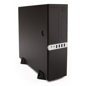 CAJA MICROATX SLIM T450  COOLBOX CAJCOOT450S-BZ NEGRA CON FUENTE 300 TBZ INTEGRADA