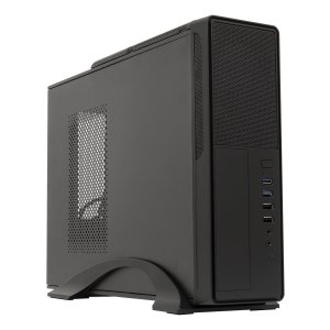 CAJA MICROATX SLIM UNYKA MATX 2010SE FRONTAL MICRO PERFORADO CONECTOR USB TYPE C CON FUENTE SFX 450W