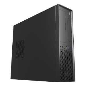 CAJA MICROATX SLIM UNYKA SLIM UK 3001 BLACK POSICION HORIZONTAL O VERTICAL ADMITE FUENTE TFX SIN FUE