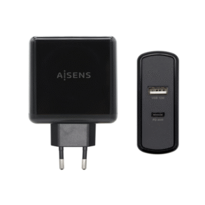 CARGADOR 57W AISENS 1xUSB-C PD3.0 45W 1xUSB-A 5V 2.4A 12W NEGRO