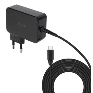 CARGADOR TOOQ PORTATIL GAN USB-C PD 100W NEGRO