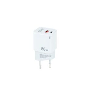 Tooq Cargador pared USB-C/PD+USB-A/QC 20W