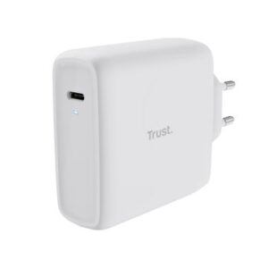 CARGADOR USB-C TRUST 100W 25140 COMPATIBLE PD Y PPS 5A COLOR BLANCO INC. CABLE USB-C / USB-A 2m*