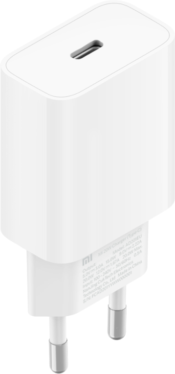 CARGADOR XIAOMI MI FAST CHARGER C 20W USB-C BLANCO