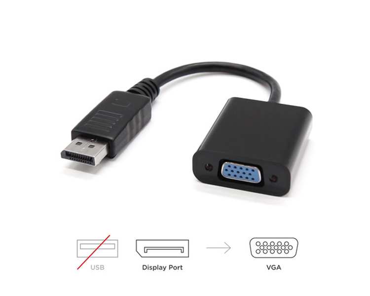 CONVERSOR DISPLAYPORT A SVGA/H NEGRO NANOCABLE